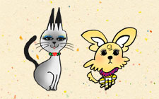 宝島社 mini　猫　チワワ　イラスト