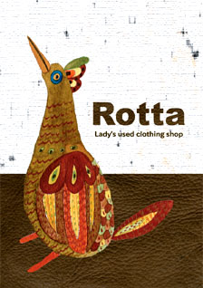 古着屋　ロッタ　鳥イラスト