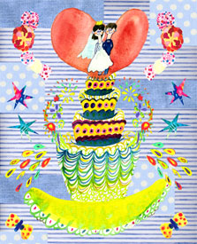 結婚式案内状　イラスト